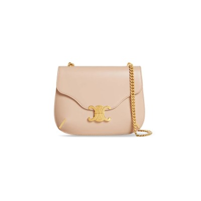 CELINE CHAIN BAG IN BESACE TRIOMPHE SHINY CALFSKIN 199273BF4.03ND (24.5*17*4cm)